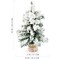10in Flocked Mini Christmas Trees 3ct Canadian Pine Tabletop Decor